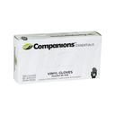 Companions Essentials Medium Lightly Powdered Vinyl Gloves, 100 count -- 10 per case