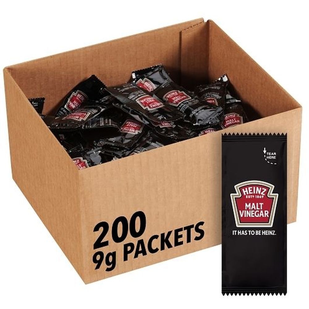Heinz Single Serve Malt Vinegar Packet, 9 gram -- 200 per case