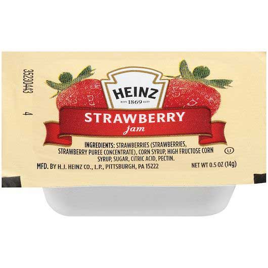 Heinz Single Serve Strawberry Jam, 0.5 Ounce Cup -- 200 Per Case