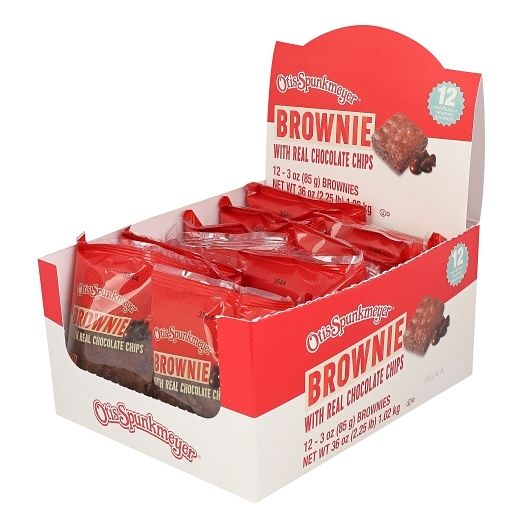 Otis Spunkmeyer Thaw And Serve Naturally Flavored Brownie With Chocolate Chips, 3 Ounce -- 48 Per Case