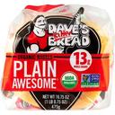 Daves Killer Sliced Plain Bagel Bread, 16.75 Ounce -- 10 per case