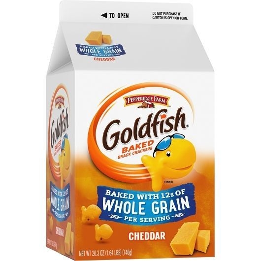 Pepperidge Farms Goldfish Baked Whole Grain Cheddar Cheese Cracker, 26.3 Ounce -- 6 per case