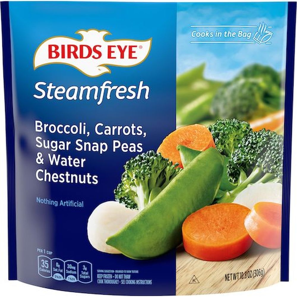 Birds Eye Steamfresh Broccoli Carrots Sugar Snap Peas And Water Chestnut, 10.8 Ounce -- 6 Per Case