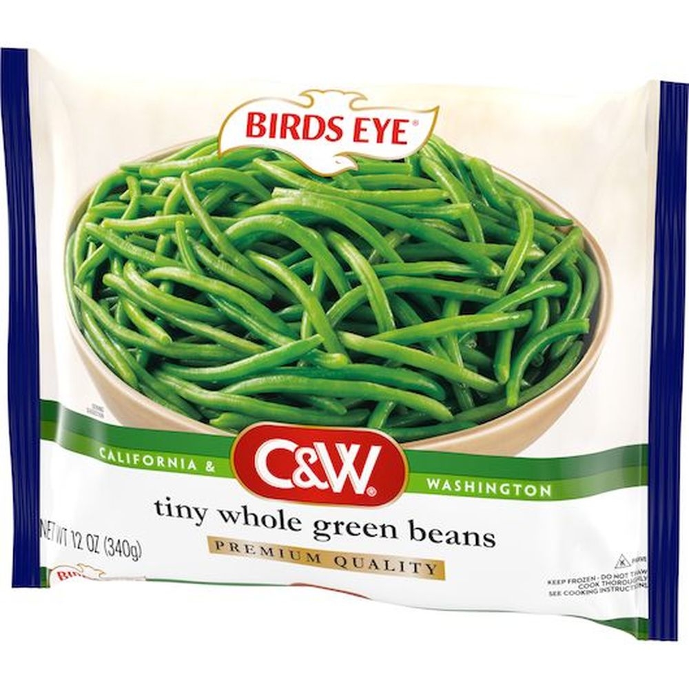 Birds Eye C and W Premium Quality Tiny Whole Green Beans, 12 Ounce -- 6 per case