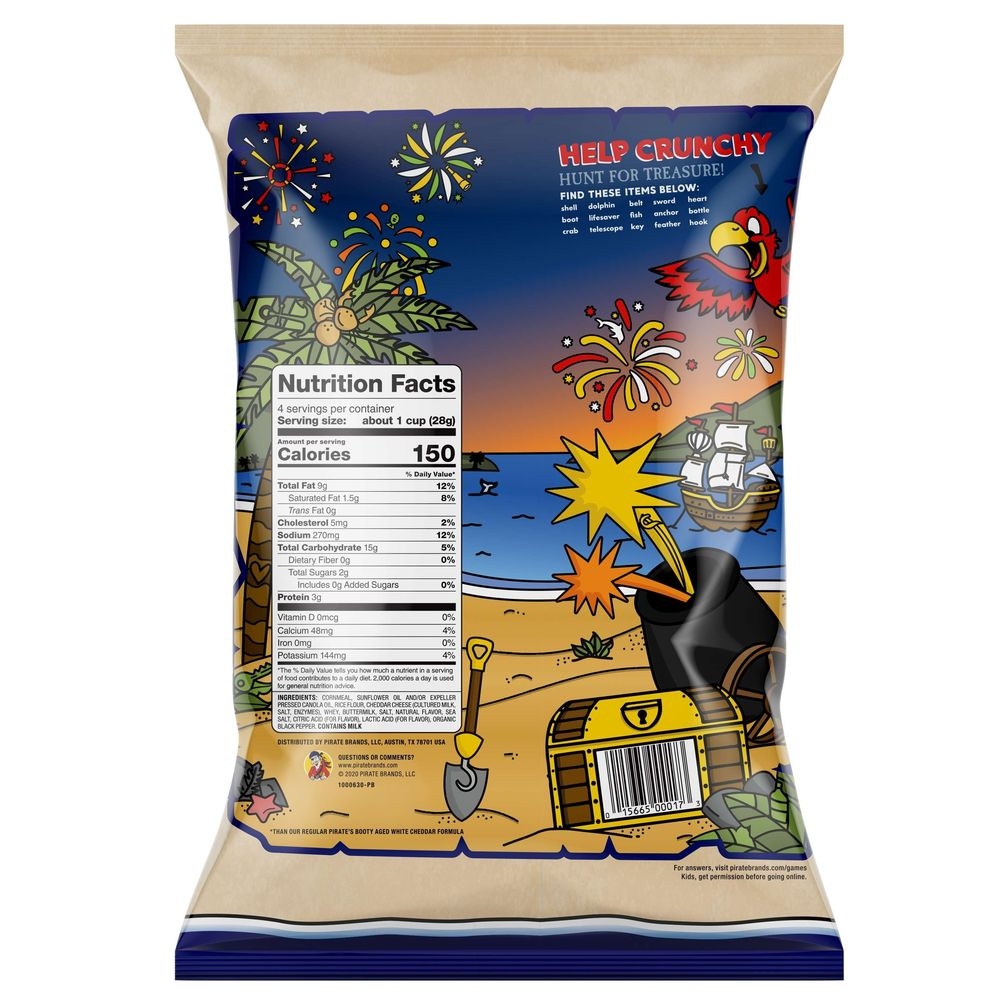 Pirates Booty Cheddar Blast Rice and Corn Puffs, 4 Ounce -- 12 per case