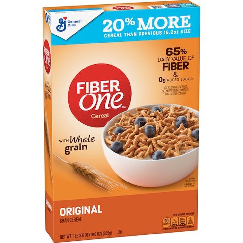 Fiber One Original Bran Cereal, 19.6 Ounce -- 6 per case