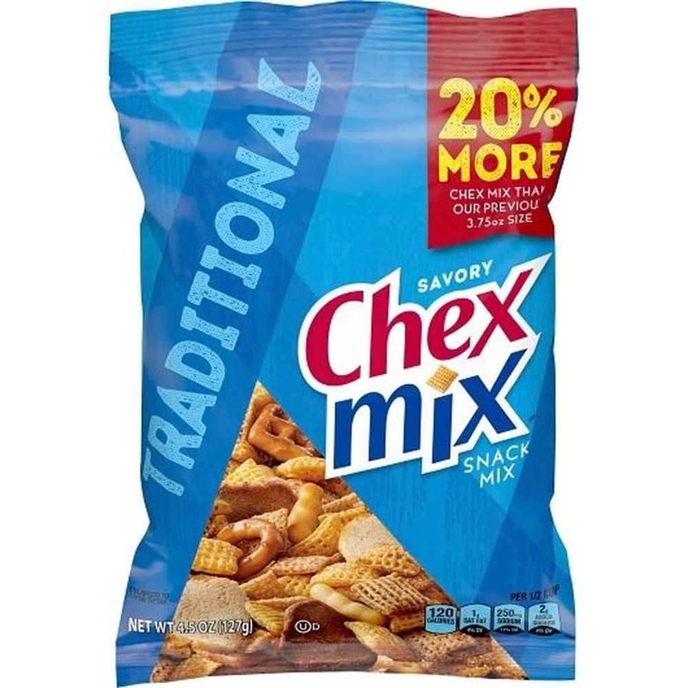 Chex Mix Savory Traditional Snack Mix, 4.5 Ounce - 8 per case