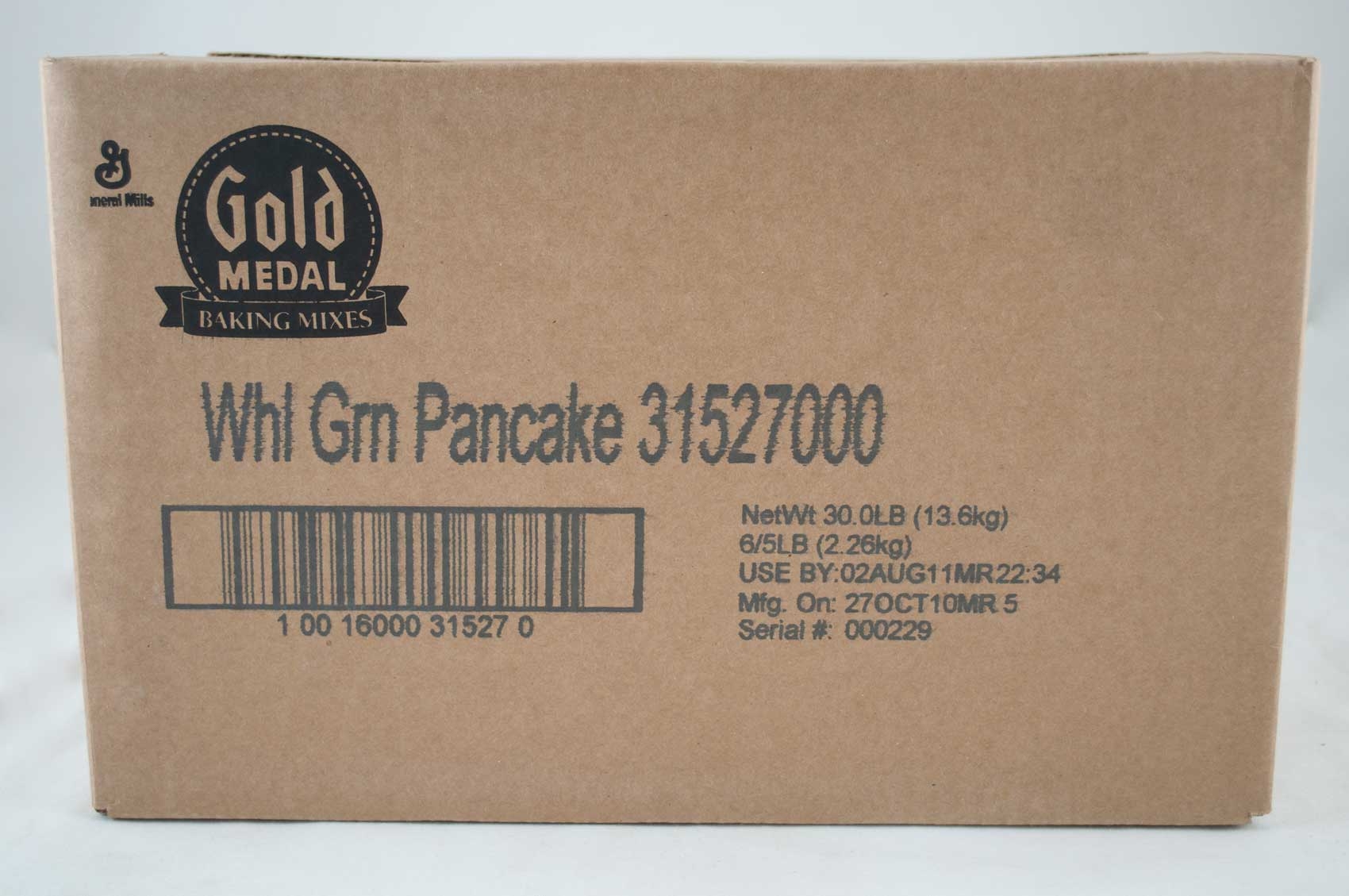 General Mills Gold Medal Whole Grain Complete Pancake Mix, 5 Pound -- 6 per case.