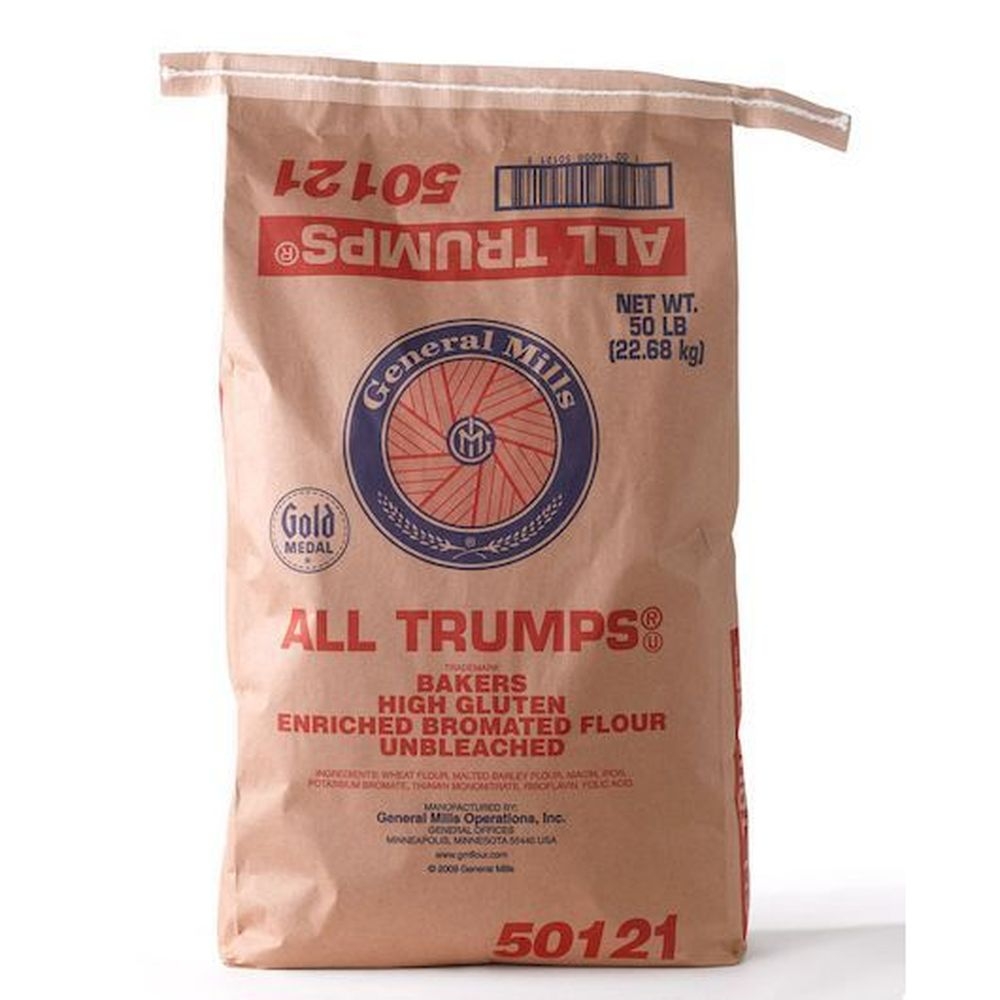 Gold Medal All Trumps Bakers High Gluten Enriched Bromated Unbleached Flour, 50 Pound