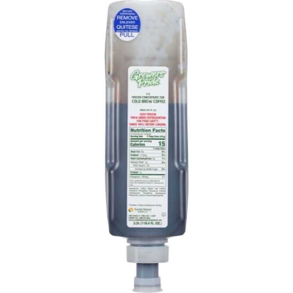 Growers Pride 7 Plus 1 Freeze Cold Brew Coffee, 3.5 Liter - 3 per case