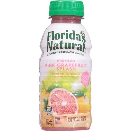 Floridas Natural Pink Grapefruit Splash, 10 Fluid Ounce -- 24 per case