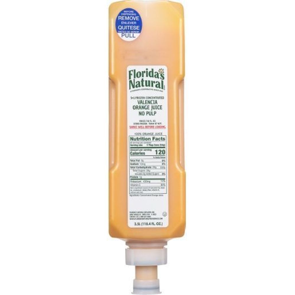 Florida's Natural 5 Plus 1 Valencia Orange Juice, 3.5 Liter -- 4 Per Case