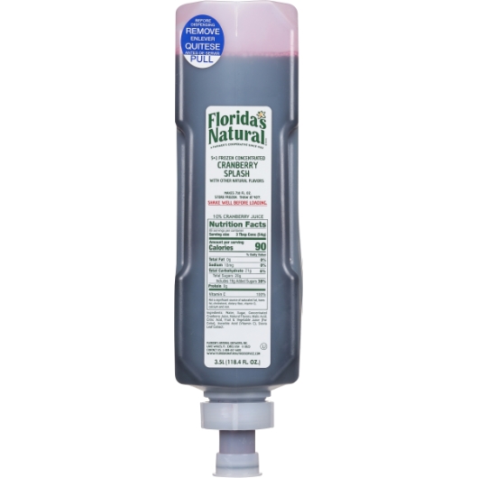 Floridas Natural 5 Plus 1 Concentrated Cranberry Splash, 3.5 Liter -- 3 per case
