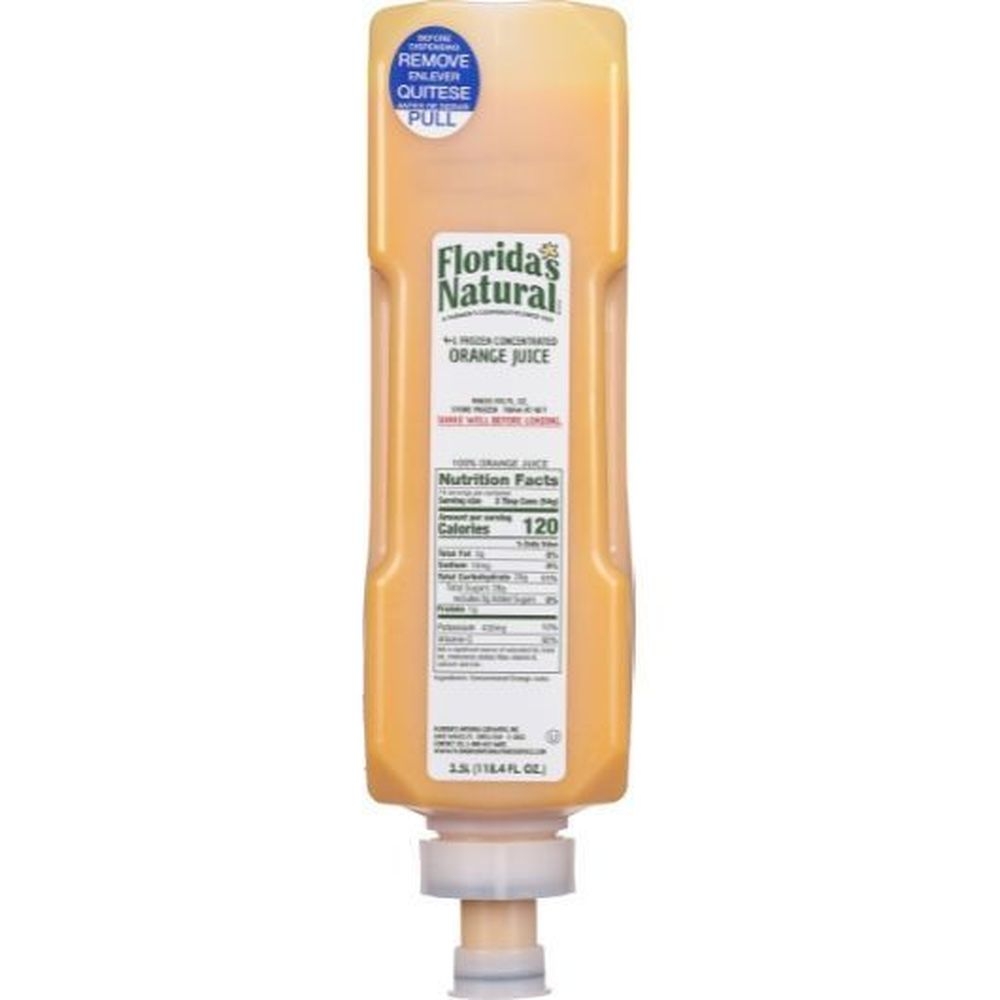 Floridas Natural 4 Plus 1 Orange Juice, 3.5 Liter -- 3 per case