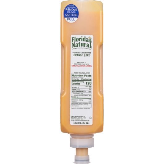 Florida's Natural 4 Plus 1 Freeze Orange Juice, 3.5 Liter -- 4 Per Case
