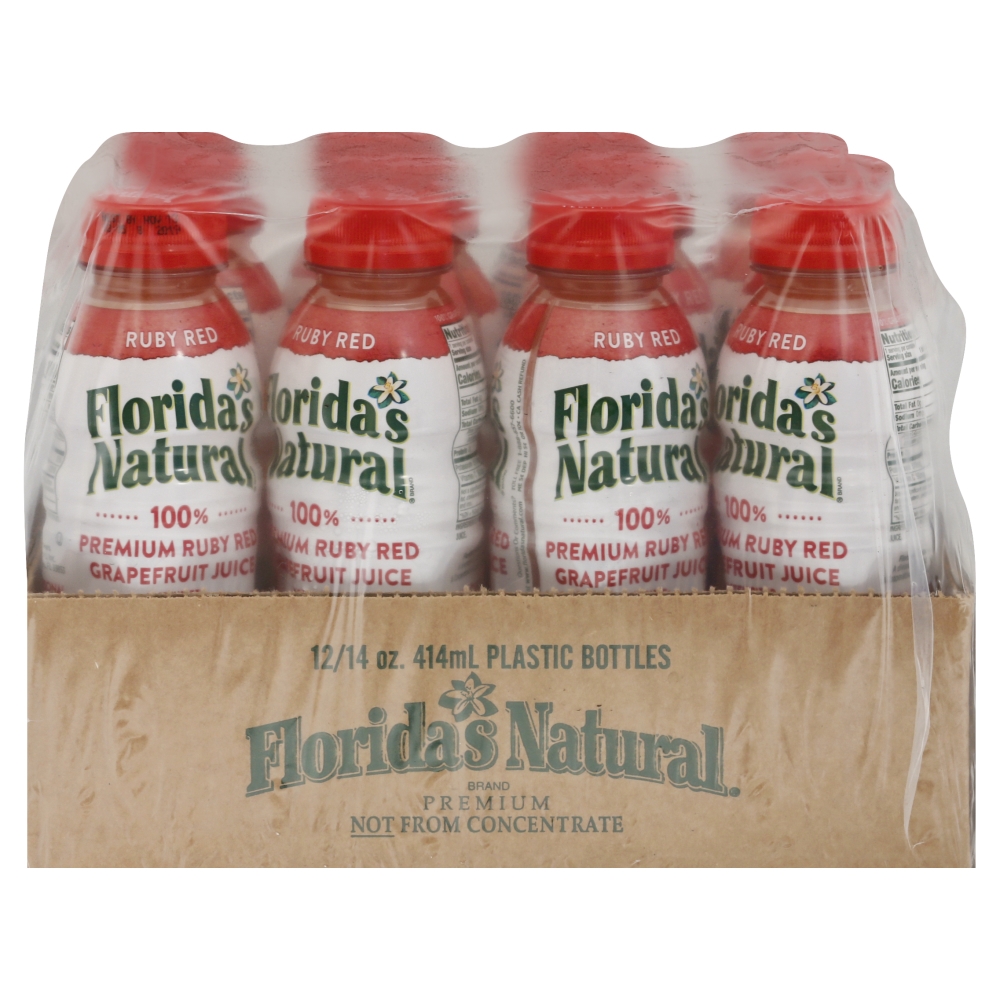 Floridas Natural Ruby Red Grape Fruit Juice, 14 Fluid Ounce -- 12 per case.