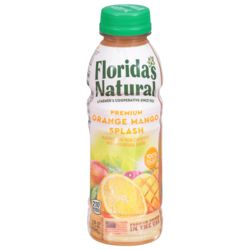 Floridas Natural Orange Mango Splash, 14 Fluid Ounce -- 12 per case