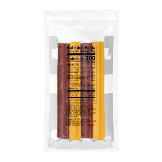 Jack Links Original Beef and Cheddar Cheese Stick, 3 Ounce -- 48 per case