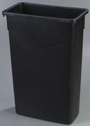 TrimLine Rectangle Black Waste Container, 23 Gallon