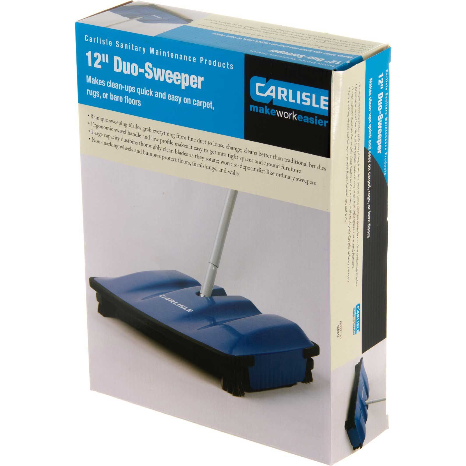 Carlisle Duo-sweeper Abs Blue Floor Sweeper, 12 Inch -- 4 Per Case