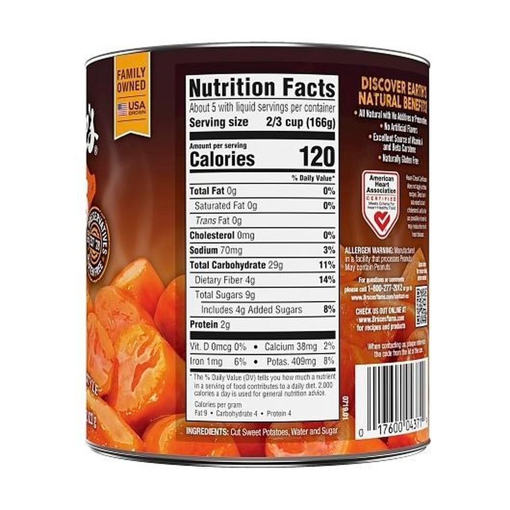 Bruces Yams Cut Potatoes in Syrup, 29 Ounce -- 12 per case