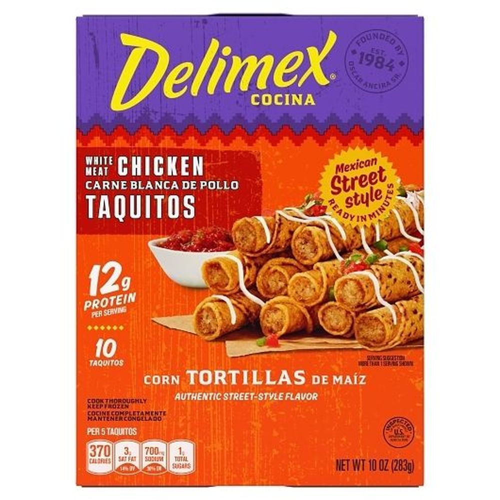 Delimex Chicken Corn Taquitos, 10 Ounce -- 8 Per Case
