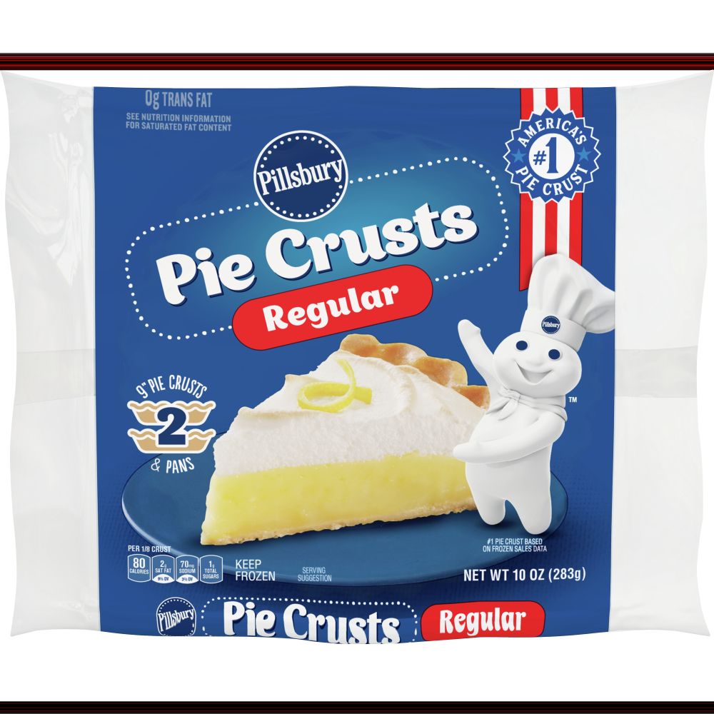 Pillsbury 9 Inch Regular Pie Crust, 10 Ounce, 2 Per Box -- 12 Per Case