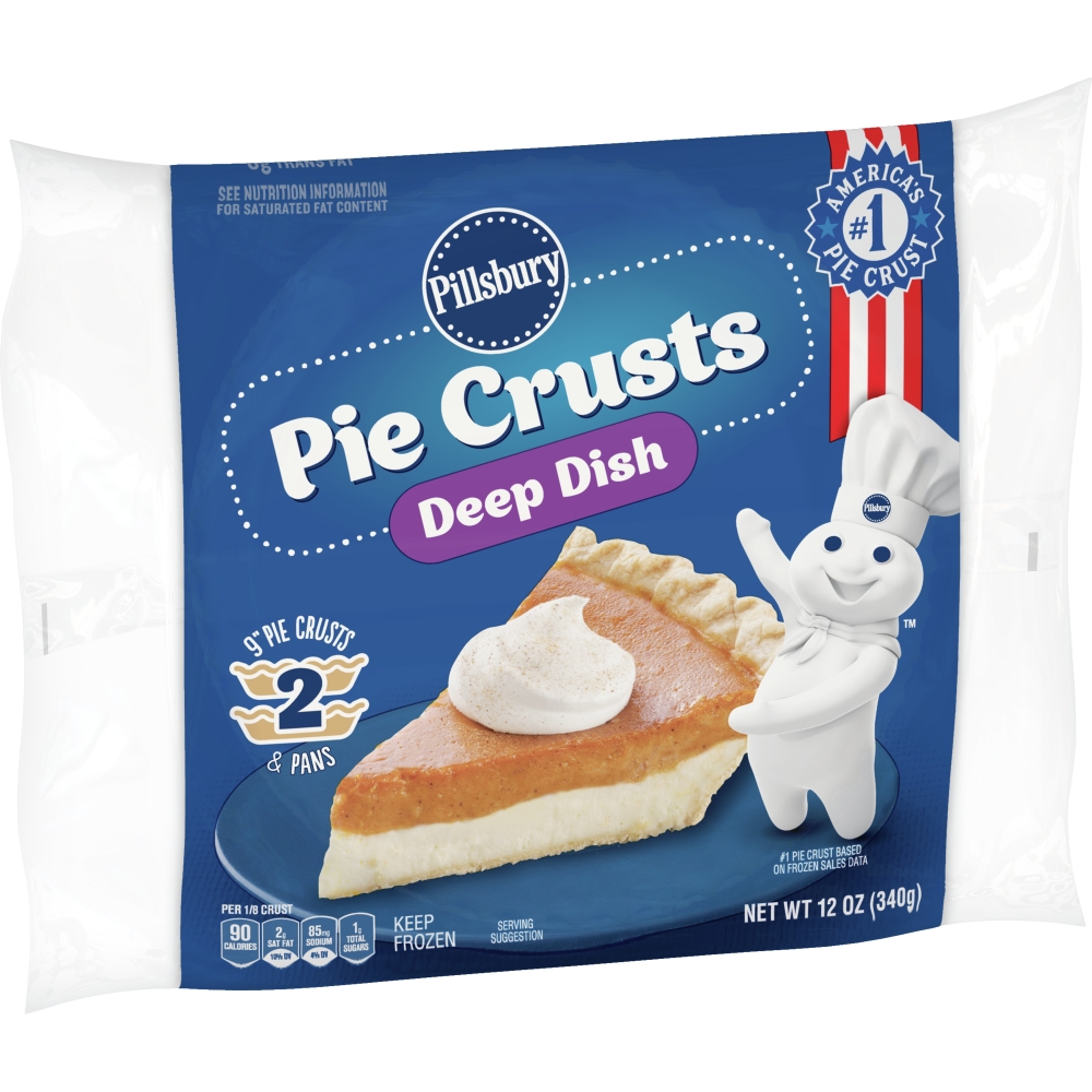 General Mills Pillsbury Deep Dish Pie Shell, 9 Ounce -- 24 pie shell per case.