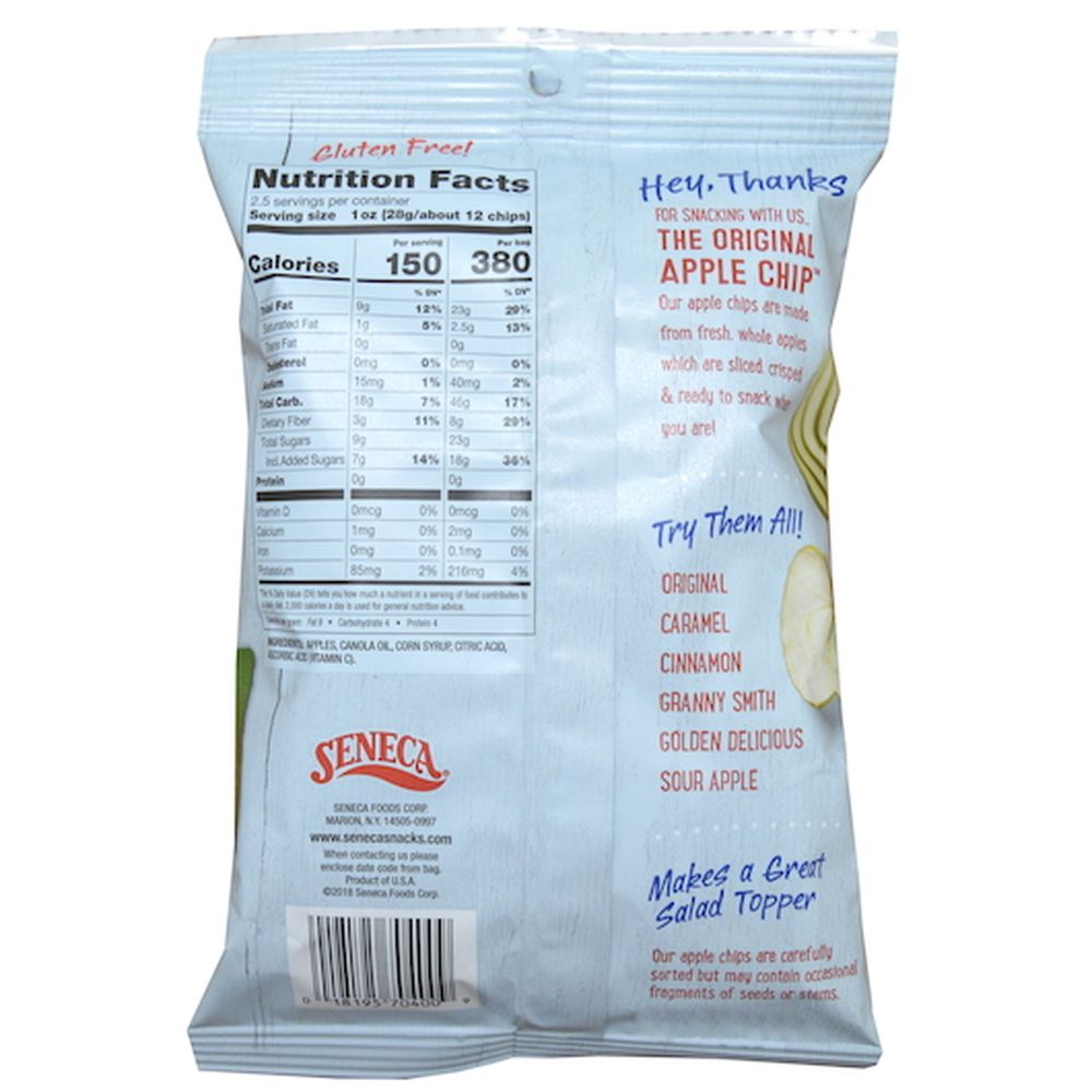 Seneca Granny Smith Apple Chips, 2.5 Ounce -- 12 per case