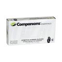 Companions Essentials Clear Large Hybrid Stretch Gloves, 100 count -- 10 per case