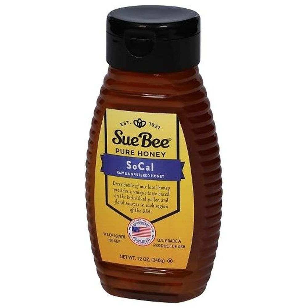 Sue Bee Regional So Cal American Grade A Honey, 12 Ounce Bottle -- 6 per case