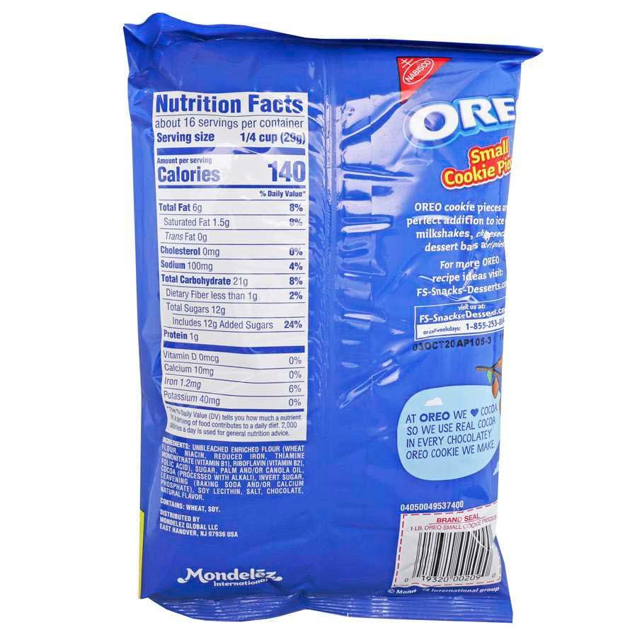 Oreo Pieces No Hfcs Cookies, 1 Pound -- 12 Per Case