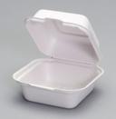 Genpak Harvest Fiber Natural White Compostable Medium Hinged Sandwich Container -- 500 per case.