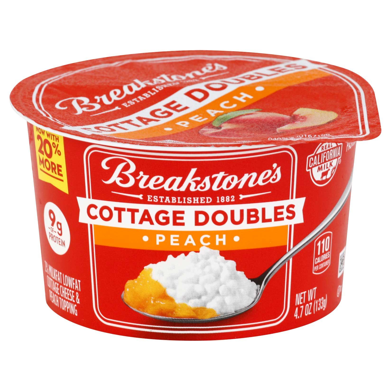 Breakstone's Cottage Doubles Peach Cottage Cheese, 4.7 Ounce -- 12 Per Case