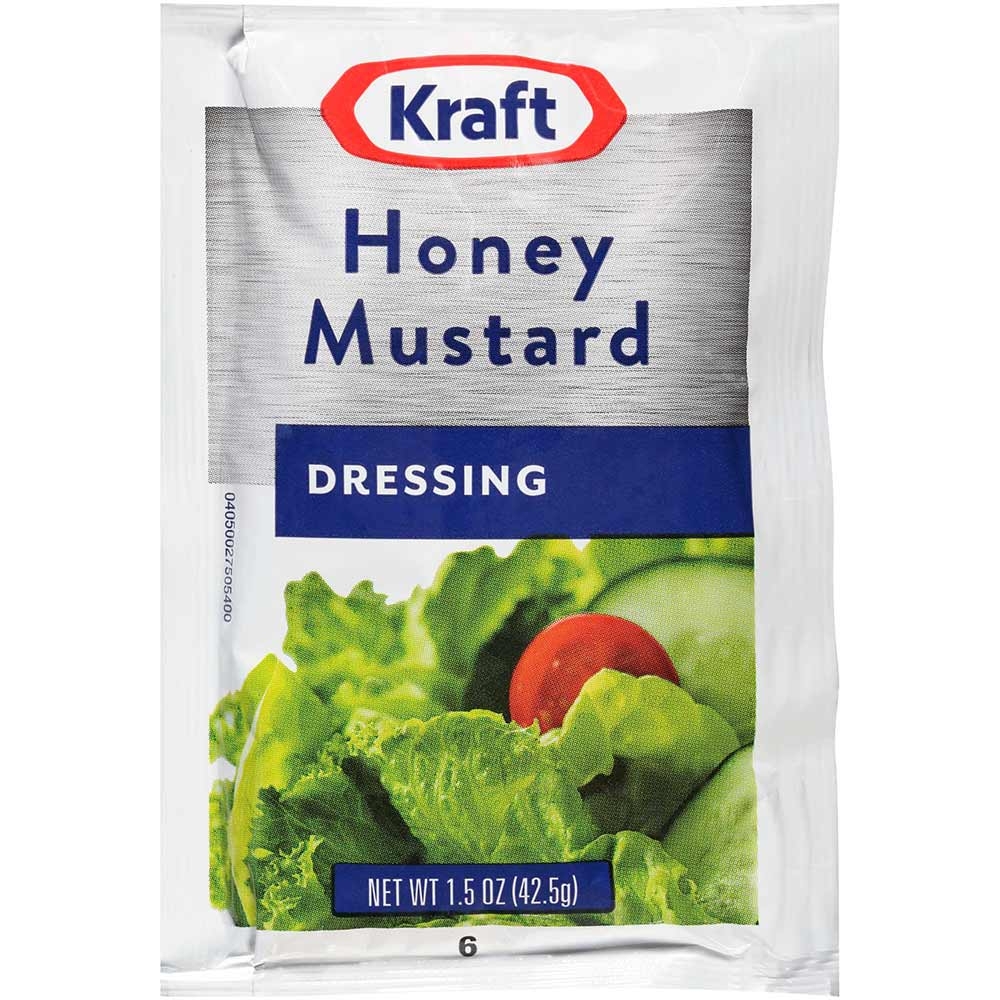 Kraft Single Serve Honey Mustard Salad Dressing, 1.5 Ounce -- 60 per case