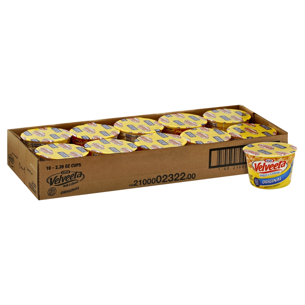Velveeta Original Shells And Cheese, Cup, 2.39 Ounce -- 10 Per Case