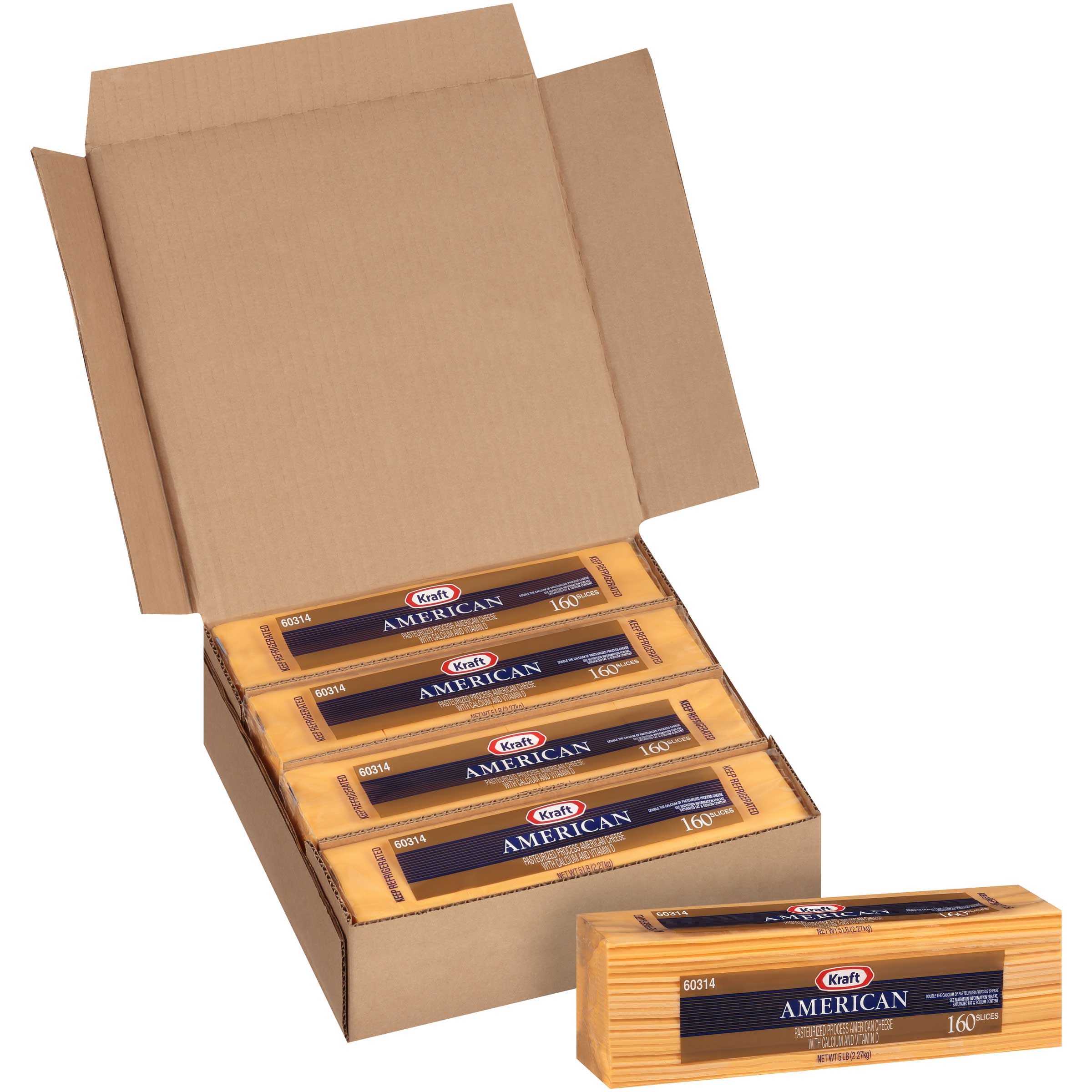 Kraft American Sliced Cheese, 5 Pound -- 4 Per Case