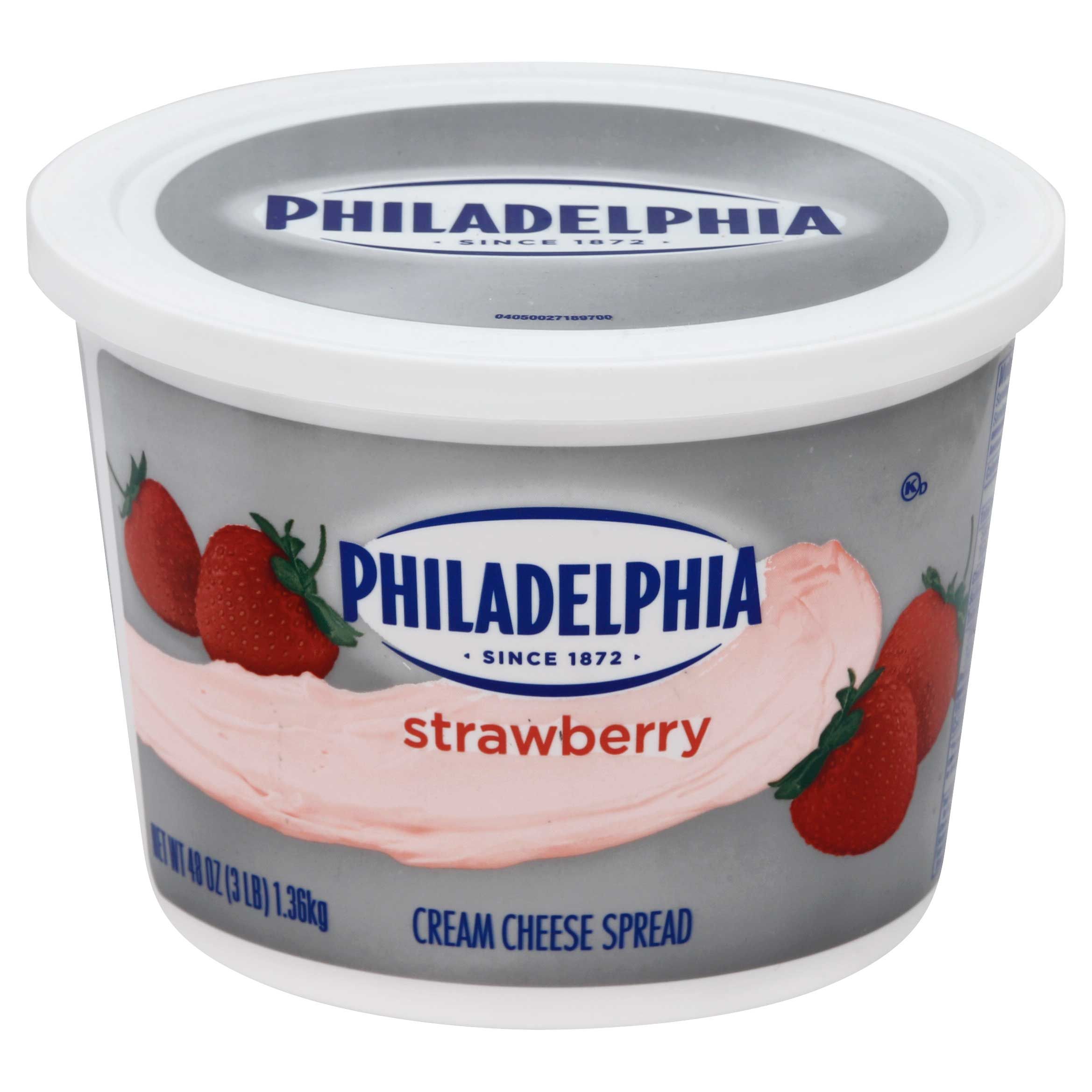 Philadelphia Strawberry Cream Cheese, Tub, 3 Pound -- 6 Per Case