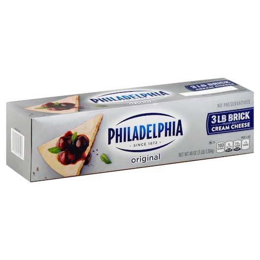 Philadelphia Original Cream Cheese Loaf, 3 Pound -- 6 Per Case