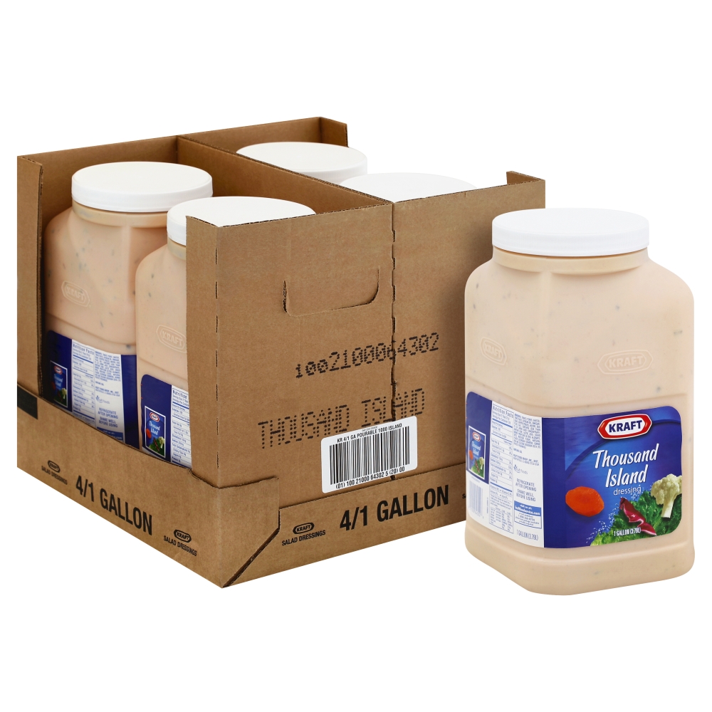 Kraft Dressing Thousand Island Pourable, 1 Gallon -- 4 Case