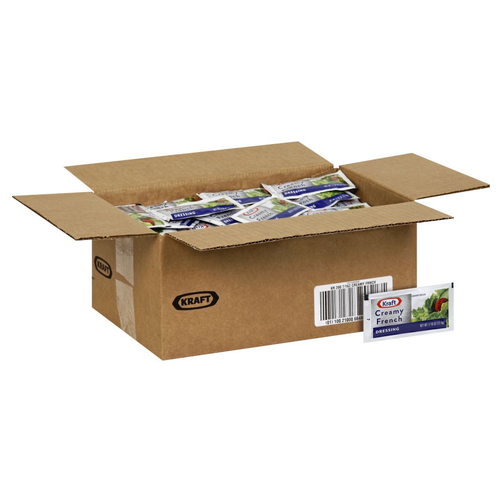 Kraft Single Serve Creamy French Salad Dressing, 0.44 Ounce -- 200 Per Case