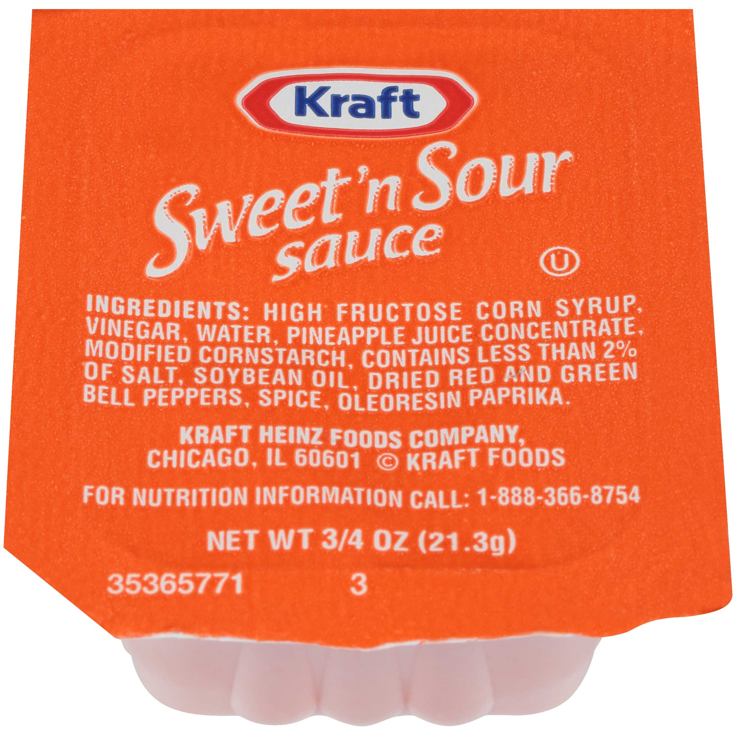 Kraft Single Serve Sweet n' Sour Sauce Cup, 0.75 ounce -- 200 per case