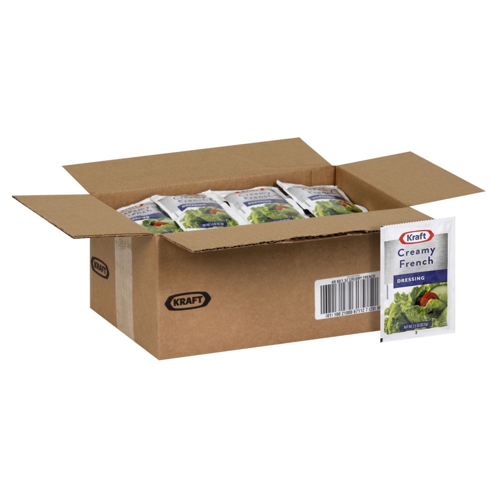 Kraft Single Serve Creamy French Salad Dressing, 1.5 Ounce -- 60 per case