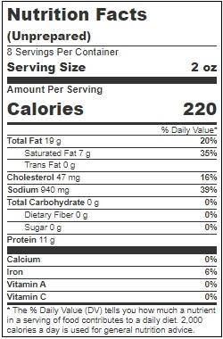 Clifty Farm Country Meats Bone In End Ham Slice, 24 Ounce -- 10 Per Case