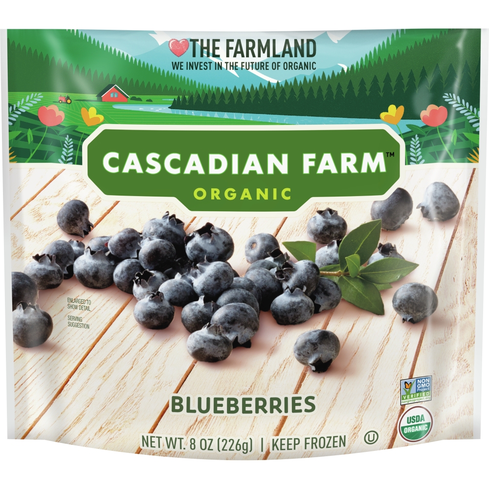 Cascadian Farm Organic Blueberries, 8 Ounce -- 12 per case.