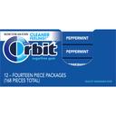 Wrigley Peppermint Orbit Bubble Gum -- 144 per case.