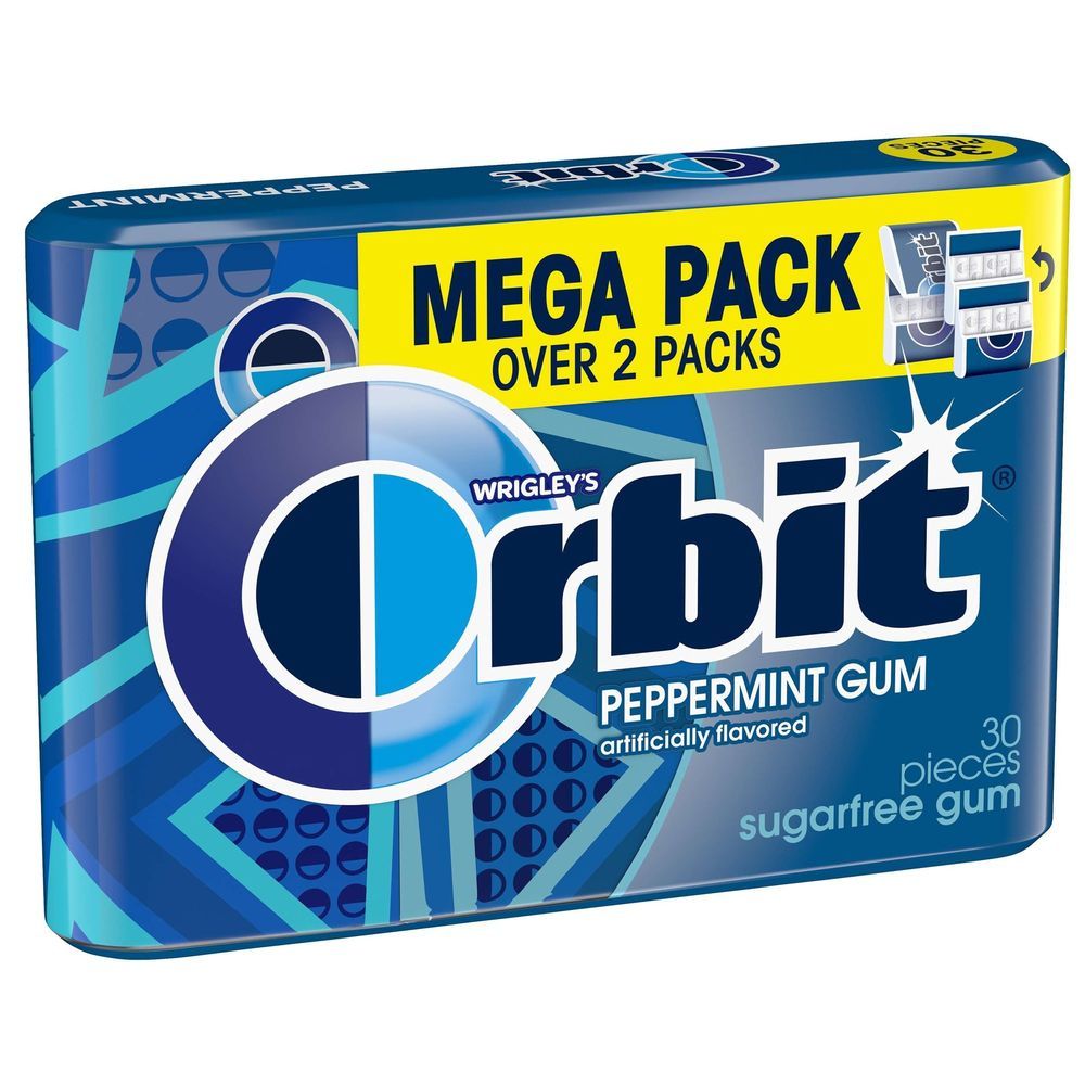 Orbit Peppermint Gum, Mega Pack, 2.011 Ounce -- 48 Per Case