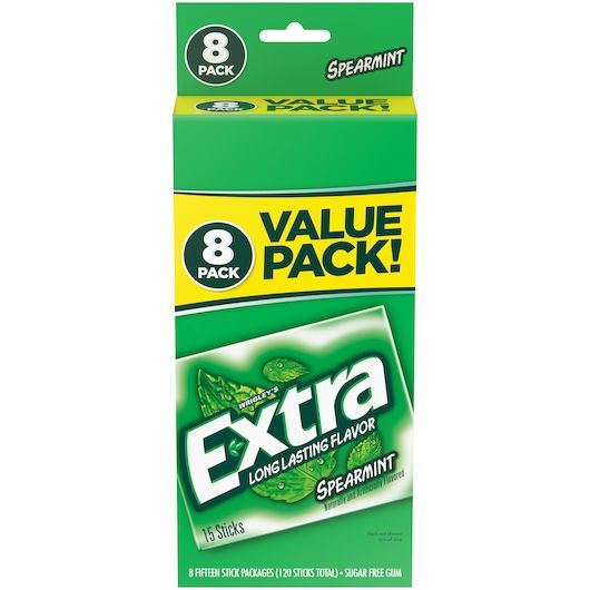 Extra Spearmint Gum, 15 count -- 48 per case