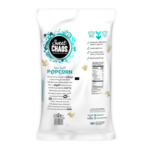 Sweet Chaos Sea Salt Popcorn, 6 Ounce -- 8 per case