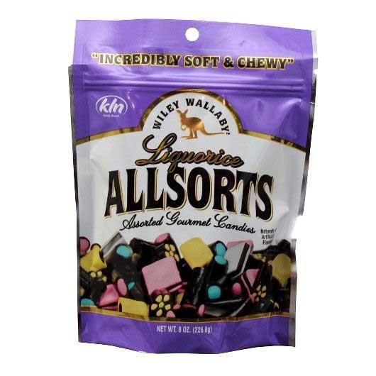 Wiley Wallaby Allsorts Licorice, 8 Ounce -- 10 per case